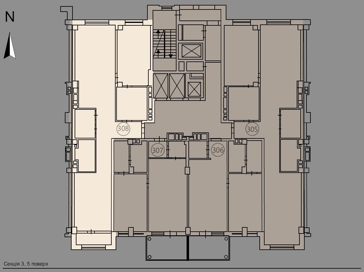 Spacious two bedroom apartment - floor plan