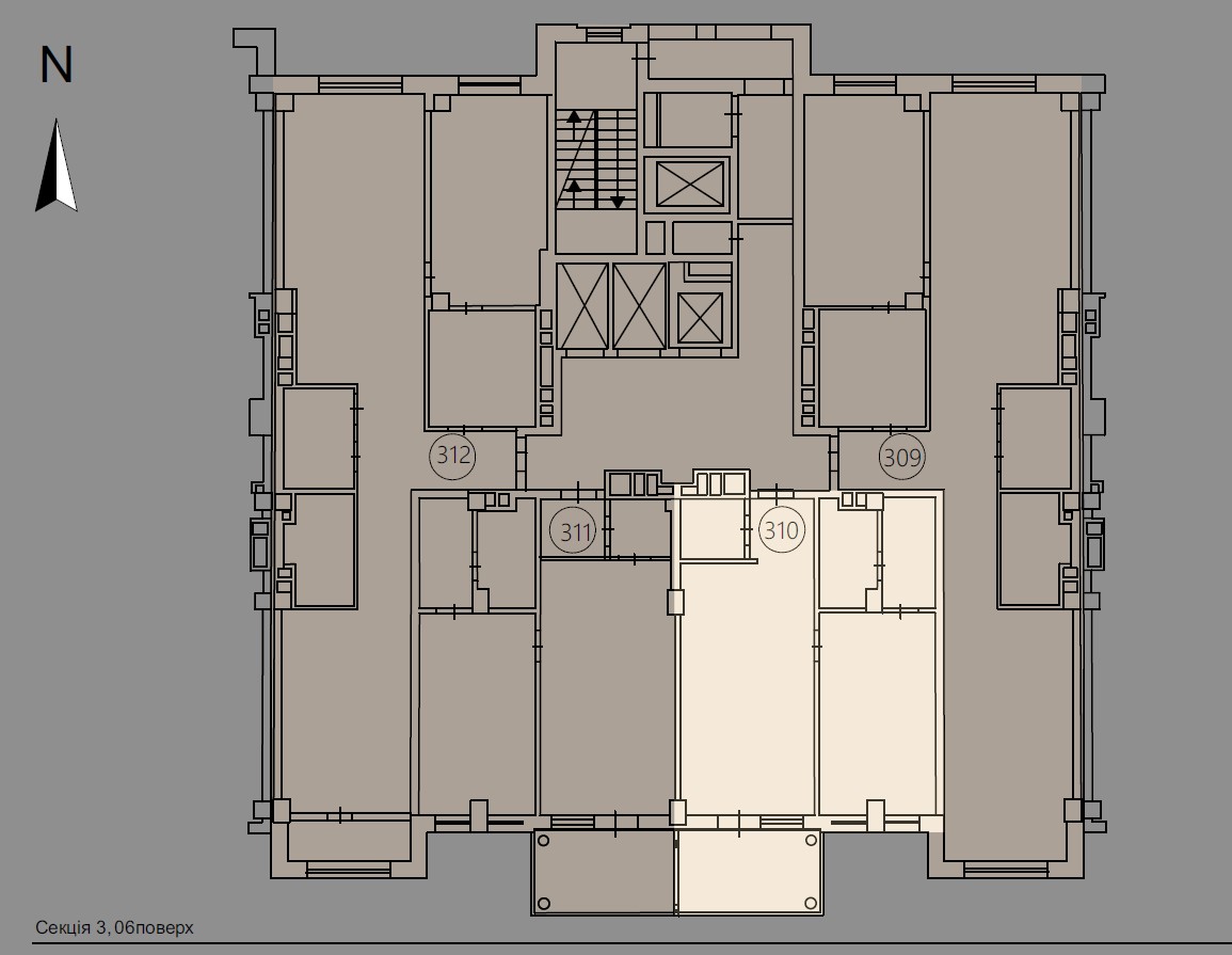 One bedroom apartment with a spacious terrace - floor plan