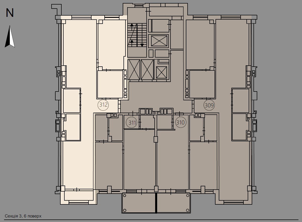 Spacious two bedroom apartment - floor plan