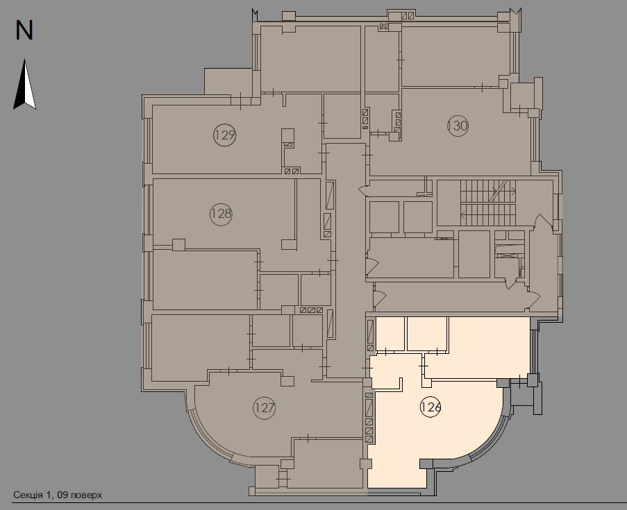 Cozy two room apartment with panoramic living room - floor plan