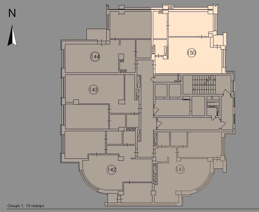 Spacious two room apartment - floor plan