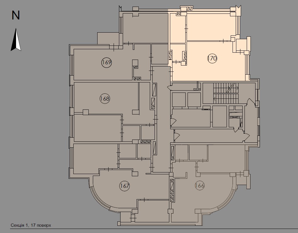 Spacious two room apartment - floor plan