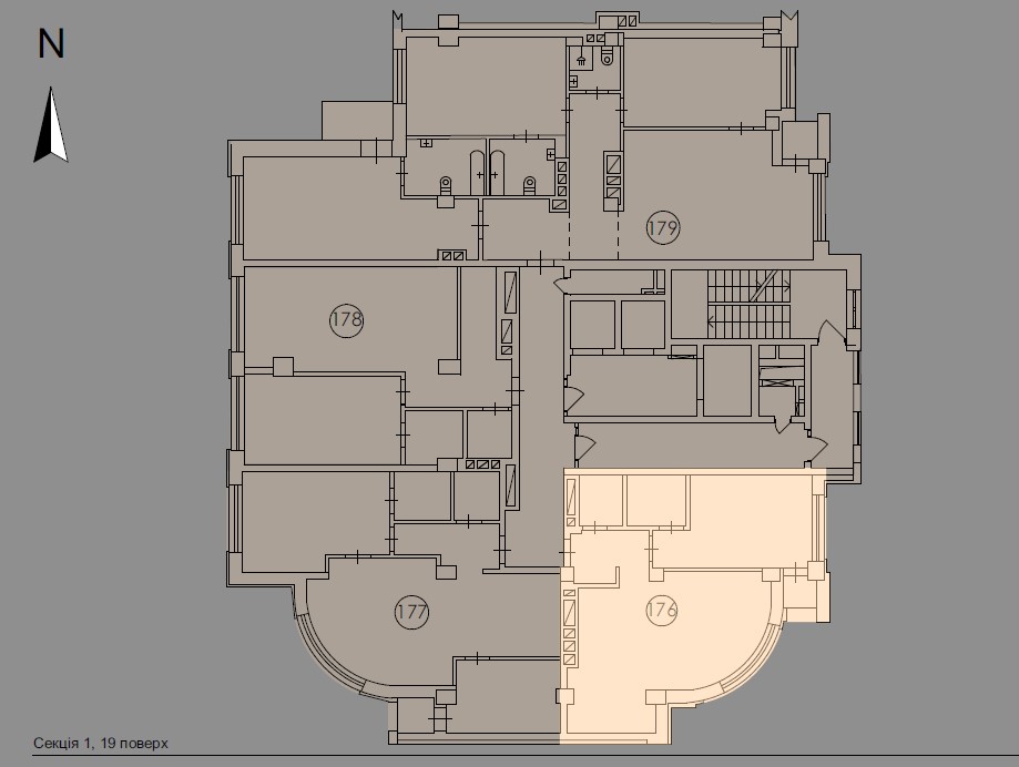 Cozy two room apartment with panoramic living room - floor plan