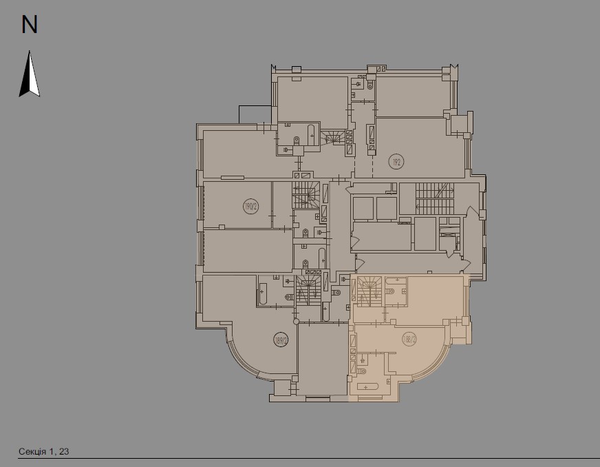 Penthouse with terrace - floor plan